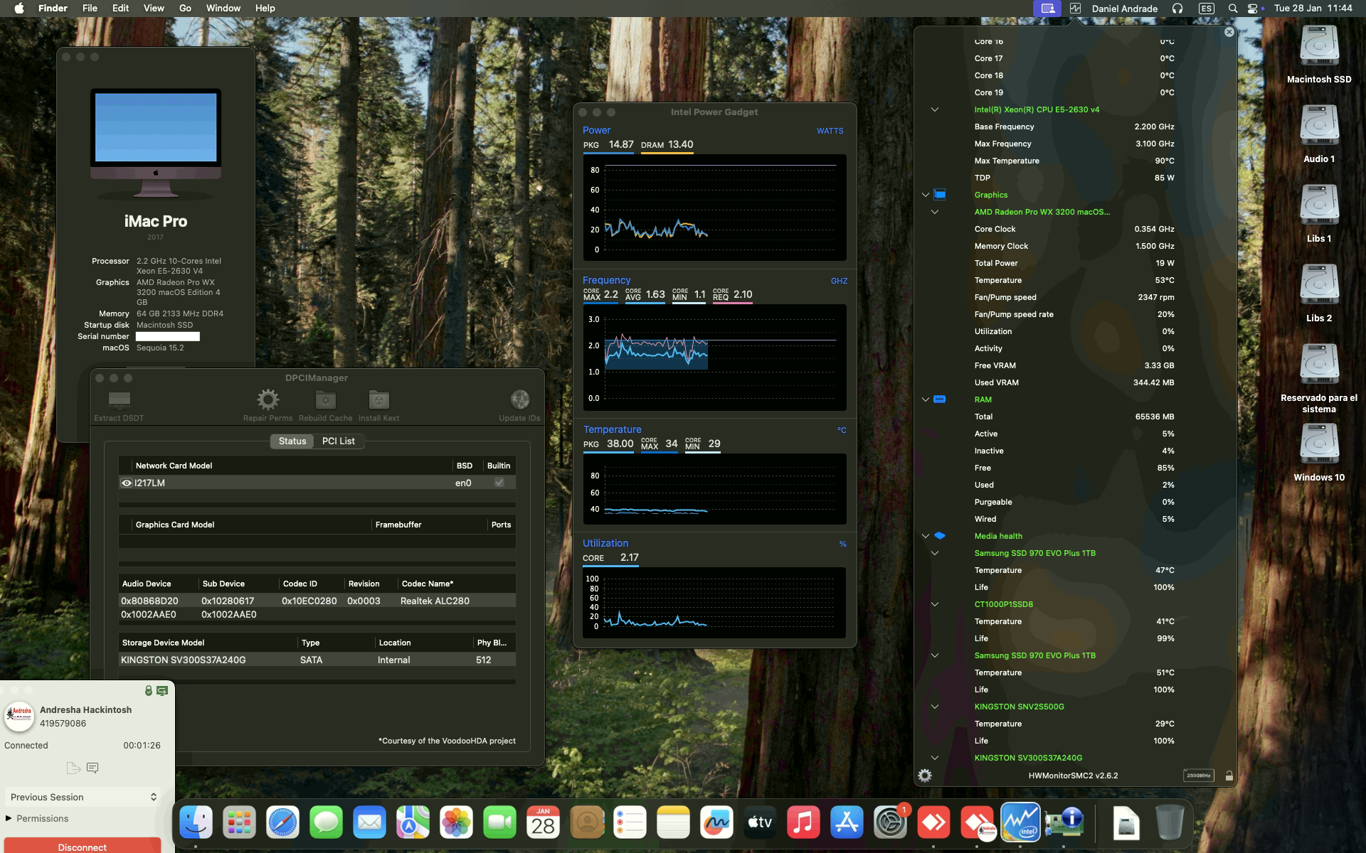 Success Hackintosh macOS Sequoia 15.2 Build 24C101 in Dell Precision T5810 Desktop Workstation